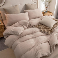 Pure Era - Jersey Duvet Cover Set - Heathered Tan