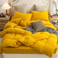 Pure Era - Jersey Duvet Cover Set - Solid Yellow