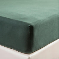 Pure Era - 100% T-shirt Cotton Jersey Fitted Bottom Sheet Extra Deep Pocket - Forest Green