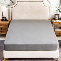 Pure Era - 100% T-shirt Cotton Jersey Fitted Bottom Sheet Extra Deep Pocket - Heathered Dark Gray