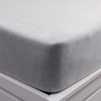 Pure Era - 100% T-shirt Cotton Jersey Fitted Bottom Sheet Extra Deep Pocket - Solid Gray