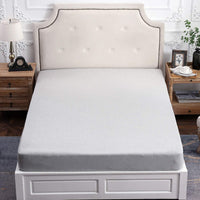 Pure Era - 100% T-shirt Cotton Jersey Fitted Bottom Sheet Extra Deep Pocket- Solid Gray