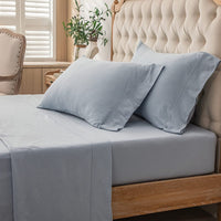 Pure Era - T-shirt Cotton Jersey Knit Sheet Set - Light Blue