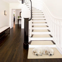 Pure Era - Non-slip Tape Free Bullnose Carpet Stair Treads Pet Friendly Peel and stick 