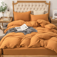 T-shirt Cotton Jersey Duvet Cover Set - Burnt Orange - Pure Era