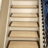 Pure Era - Non-slip Tape Free Bullnose Carpet Stair Treads Pet Friendly Peel and stick 