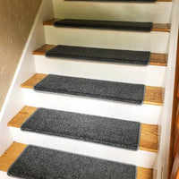 Pure Era - Non-slip Tape Free Bullnose Carpet Stair Treads Pet Friendly Peel and stick