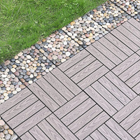 Pure Era - 12''x 12'' Interlocking Stone Deck Tiles Patio Tiles