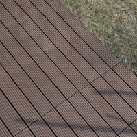 Pure Era - Interlocking Patio Tiles Wooden Deck Tiles - Brown