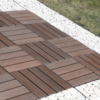 Pure Era - Interlocking Patio Tiles Composite Deck Tiles - Dark Brown