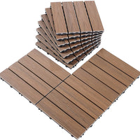 Pure Era - Interlocking Patio Tiles Composite Deck Tiles - Light Brown