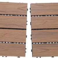 Pure Era - Interlocking Patio Tiles Composite Deck Tiles - Light Brown