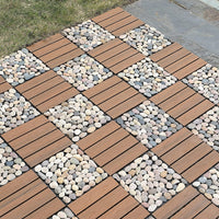 Pure Era - Interlocking Patio Tiles Composite Deck Tiles - Light Brown