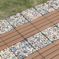 Pure Era - Interlocking Patio Tiles Composite Deck Tiles - Light Brown