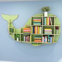 Kids Creative Dolphin & Whale Bookshelf Locker Wooden