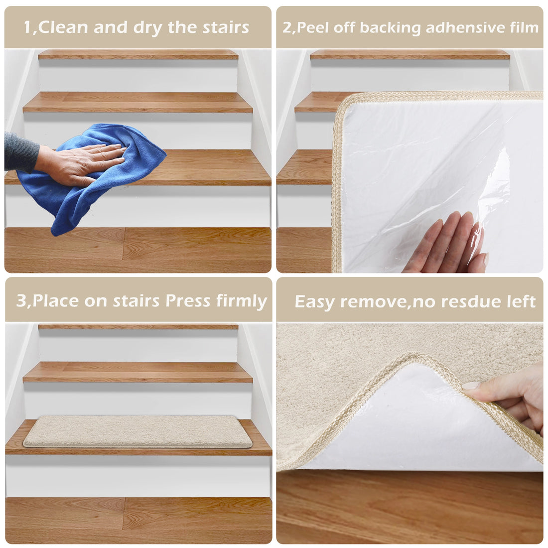 Carpet Stair Treads | Ultra Plush Soft (Set of 14,12,7,2)