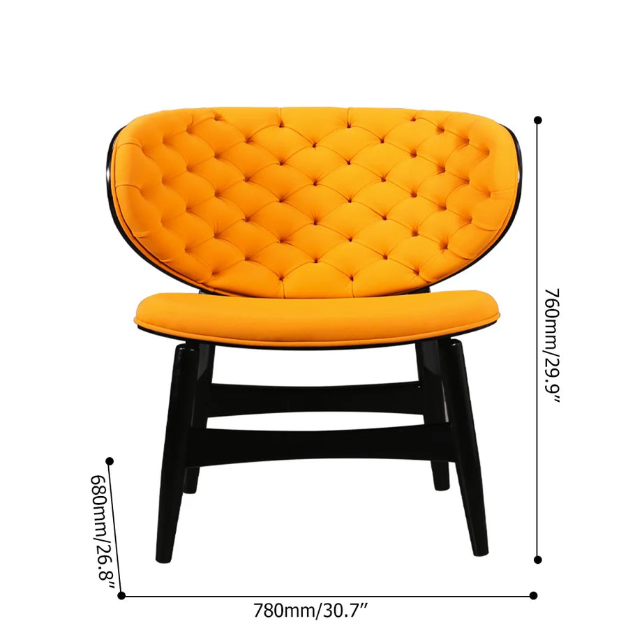 Modern Accent Chair Little Armchair designed Upholstered Chair Tufted Wide Hug Backrest Chair