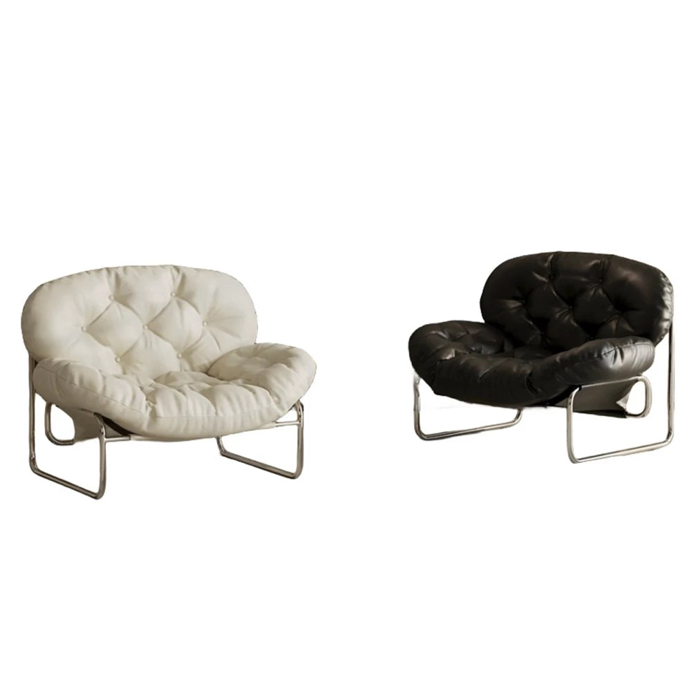 Single Sofa Chair Minimalist Light Luxury Cream Style Leisure Chair Living Room Vintage Bauhaus Style Retro Chair