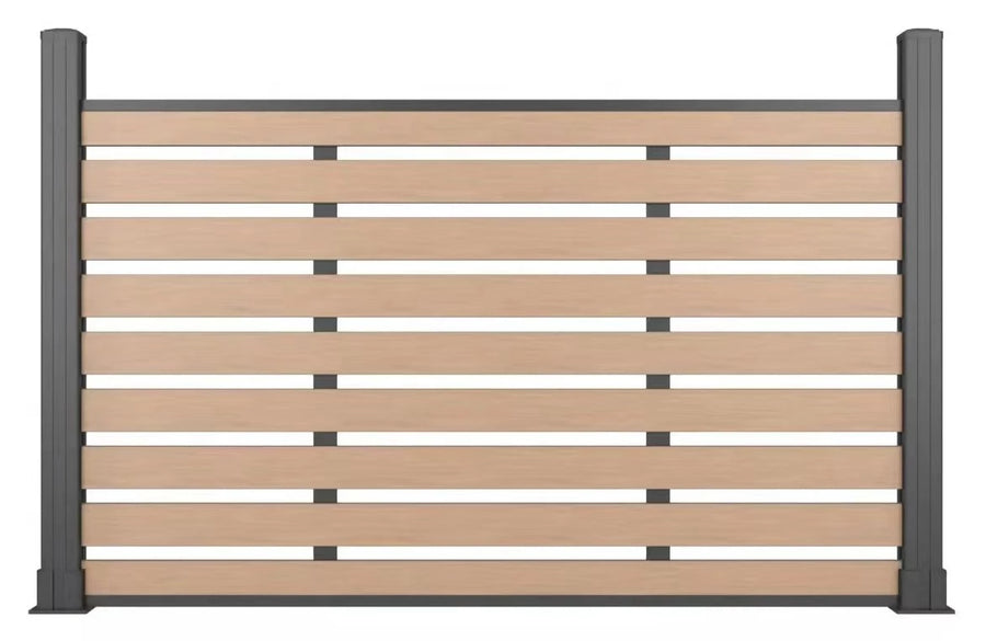 70.8'' H x 70.8''Composite Fencing Complete Kit Modern WPC composite fence