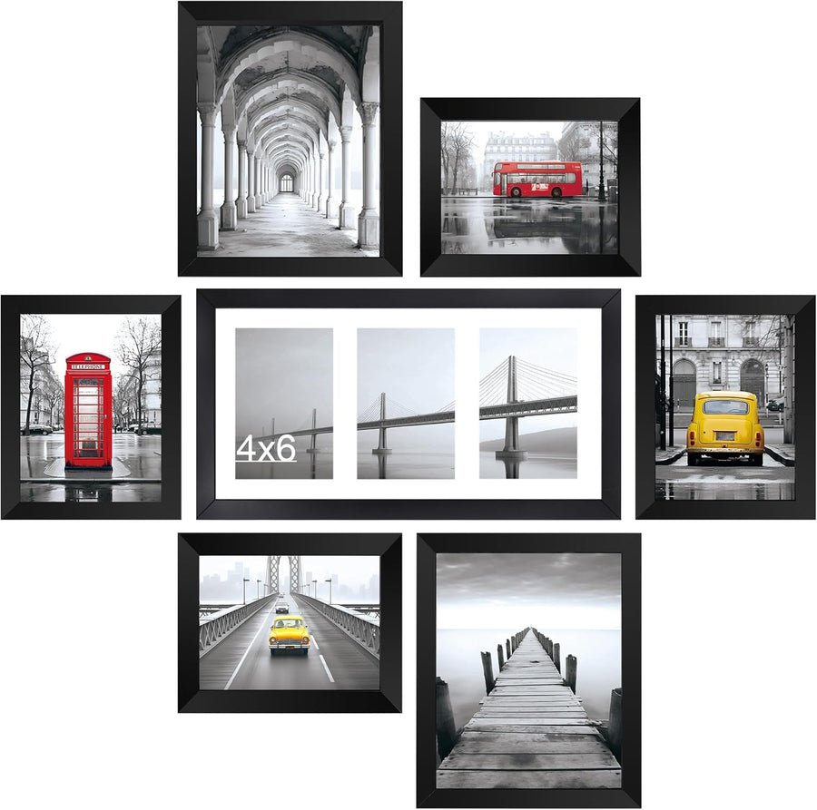 Picture Frames Collage Wall Decor, 10 Pack Gallery Wall Frame Set for Wall Mounting or Tabletop Display