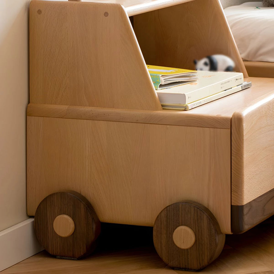 Wooden Children's Bedside Table Modern Simple Bedroom Storage Cabinet Home Cartoon Car Bedside Cabinet