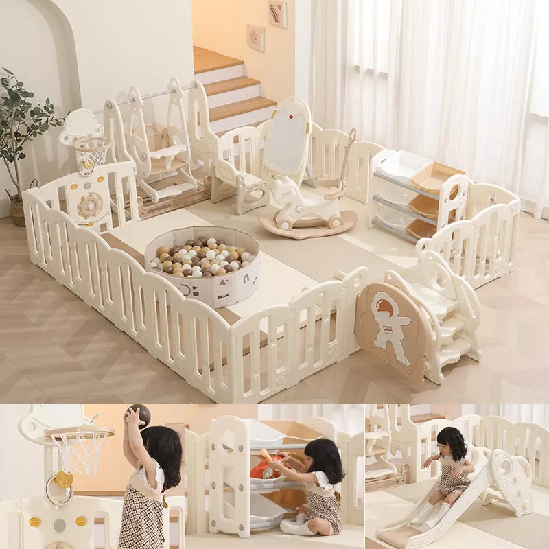 Large Baby Playpen with Toys Toddler Game Fence | Spaceman