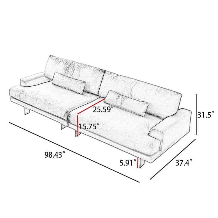 Leather Sofa, Sofa Set for Living Room, 3/4 Seater Couch