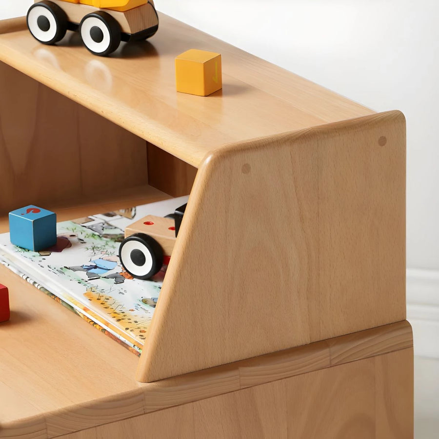 Wooden Children's Bedside Table Modern Simple Bedroom Storage Cabinet Home Cartoon Car Bedside Cabinet