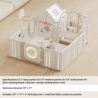 Eco-Friendly Baby Playpen , External Safety Lock, Easy Installation, and PVC Suction Base - Perfect for Home, Mall, and Kindergarten Use