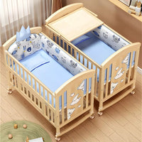 Pure Era Baby Crib Sets with Changing Table Infant Portable Crib