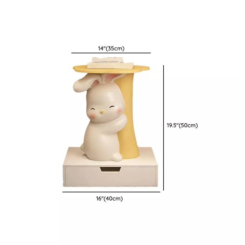 Children Nightstand with Animal Theme, Table Storage, Illuminating Lights