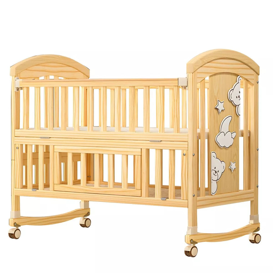 Pure Era Baby Crib Sets with Changing Table Infant Portable Crib