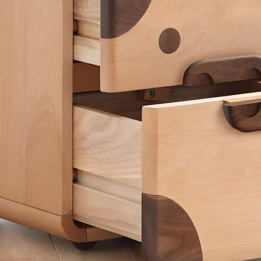 Nightstand Wooden Bedside Table Bedroom Children's Storage Cabinet Small Household Household Bedside Shelves Bedside Table Side Tables