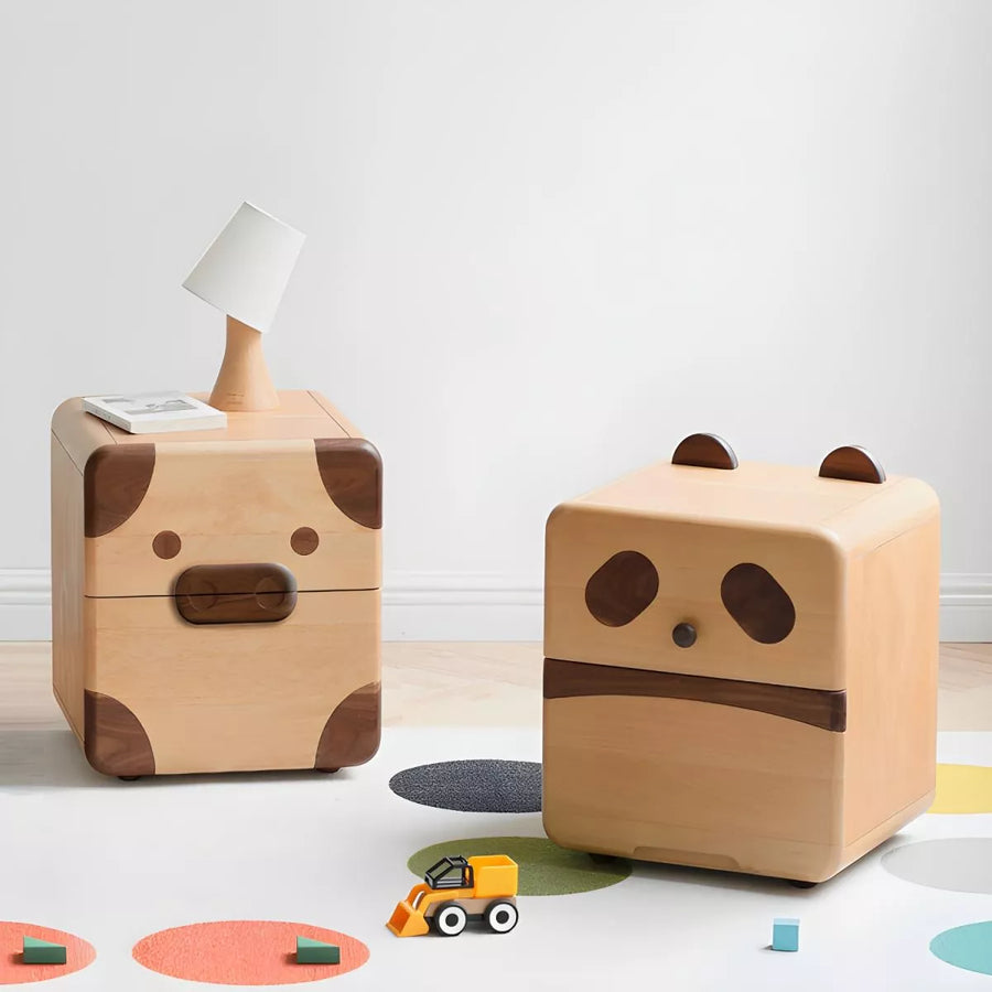 Nightstand Wooden Bedside Table Bedroom Children's Storage Cabinet Small Household Household Bedside Shelves Bedside Table Side Tables