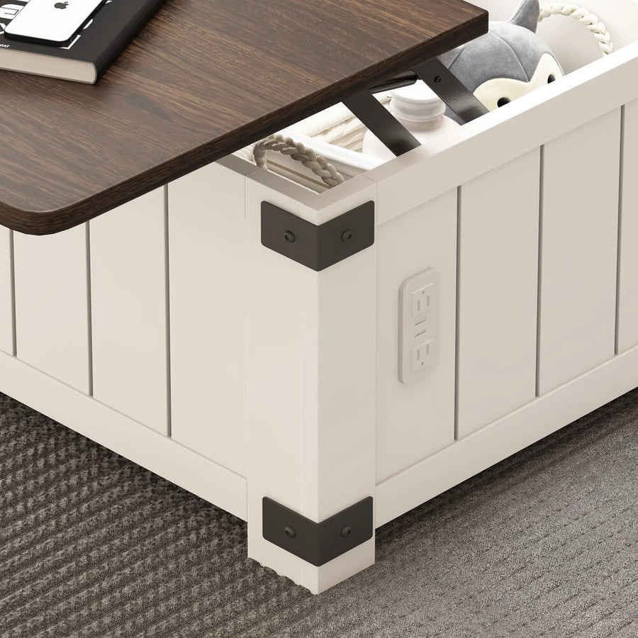 Lift Top Coffee Table for Living Room, Modern Coffee Table with Hidden Storage & Adjustable Height, Sturdy Metal Frame, Multi-Functional Coffee Tables for Dining, Working