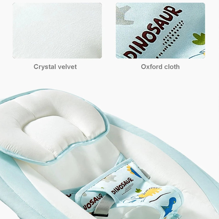 Foldable Newborn Bassinet Electric Baby Bassinet 7-piece set