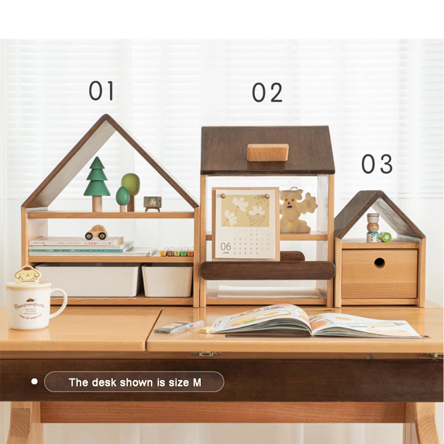 Solid wood liftable study table, childrens desk table of study, study table for kids