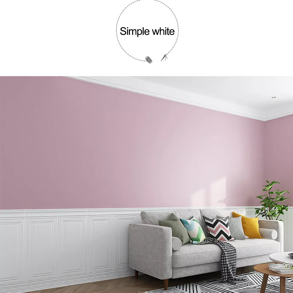 Peel and Stick Wallaper, Wallpaper Self-adhesive 3D Baseboard Wall Sticker, Waterproof and Anti-collision Wall Sticker