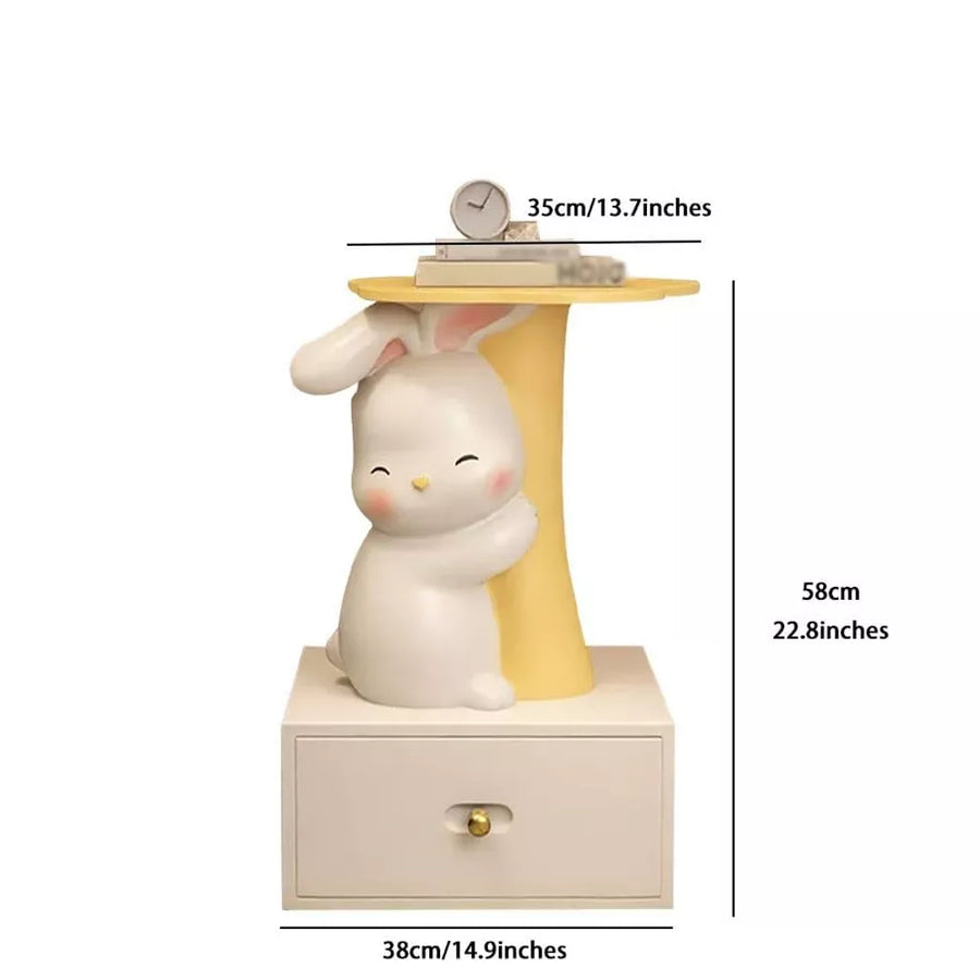 Children Nightstand with Animal Theme, Table Storage, Illuminating Lights