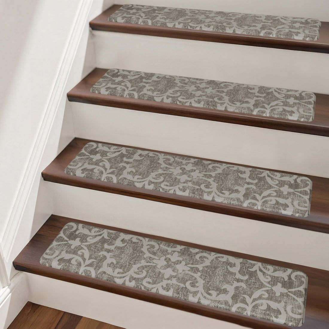 Staircase Step Treads Foam Stair Pads Cushioned  | 8" x 30" PVC Material(Set of 2,12)