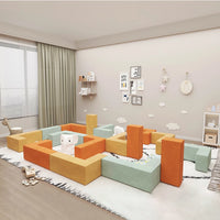 Kids Couch Children Foam Game Sofa- Parent-child Interactive Sofa Combination-Solid Color