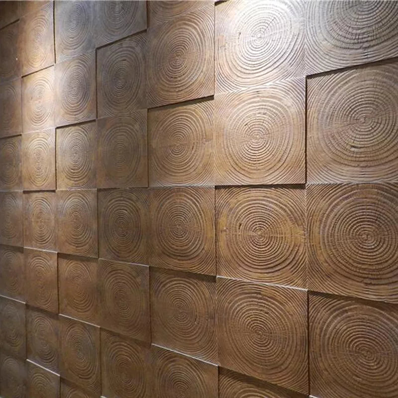 Indoor Faux Brick Wall Panels 3D Wall Panels – Growth Ring Tree Bionic Tree Appearance