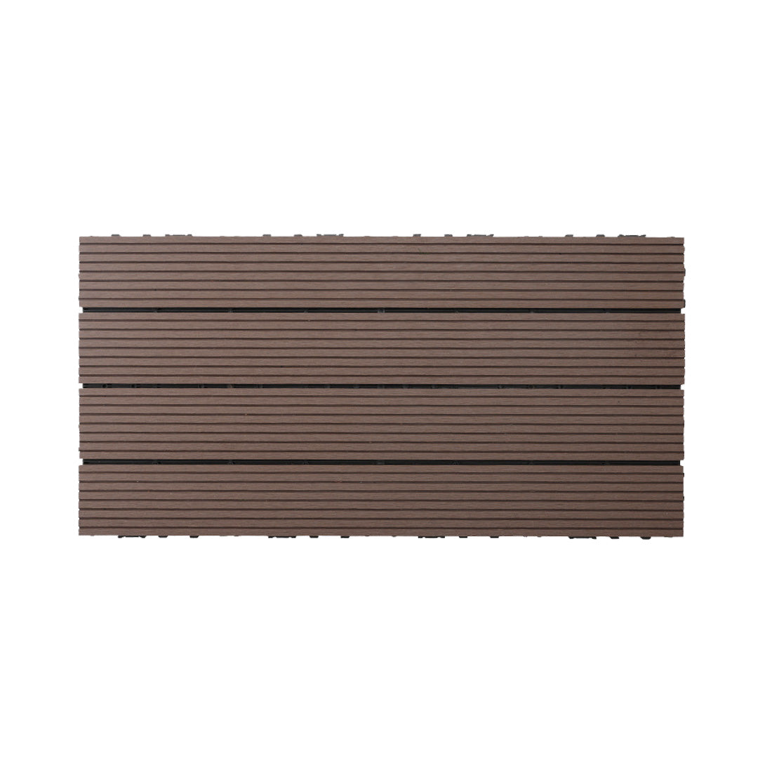 12''x 24'' Interlocking Composite Deck Tiles - Brown (Pack of 10)