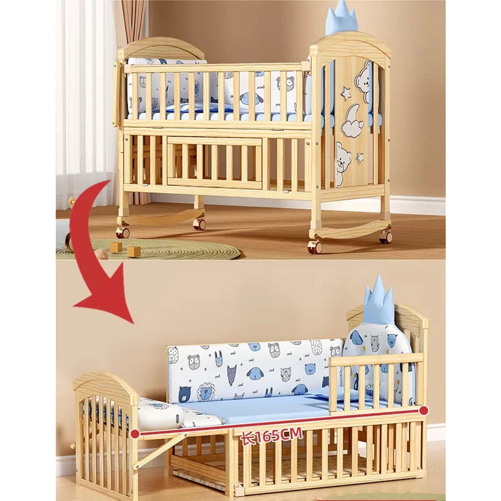 Pure Era Baby Crib Sets with Changing Table Infant Portable Crib