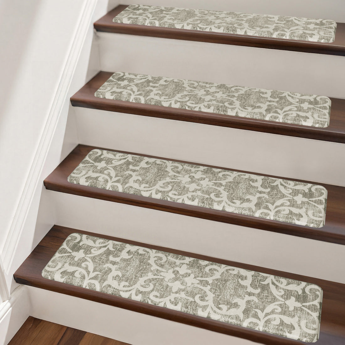 Staircase Step Treads Foam Stair Pads Cushioned  | 8" x 30" PVC Material(Set of 2,12)