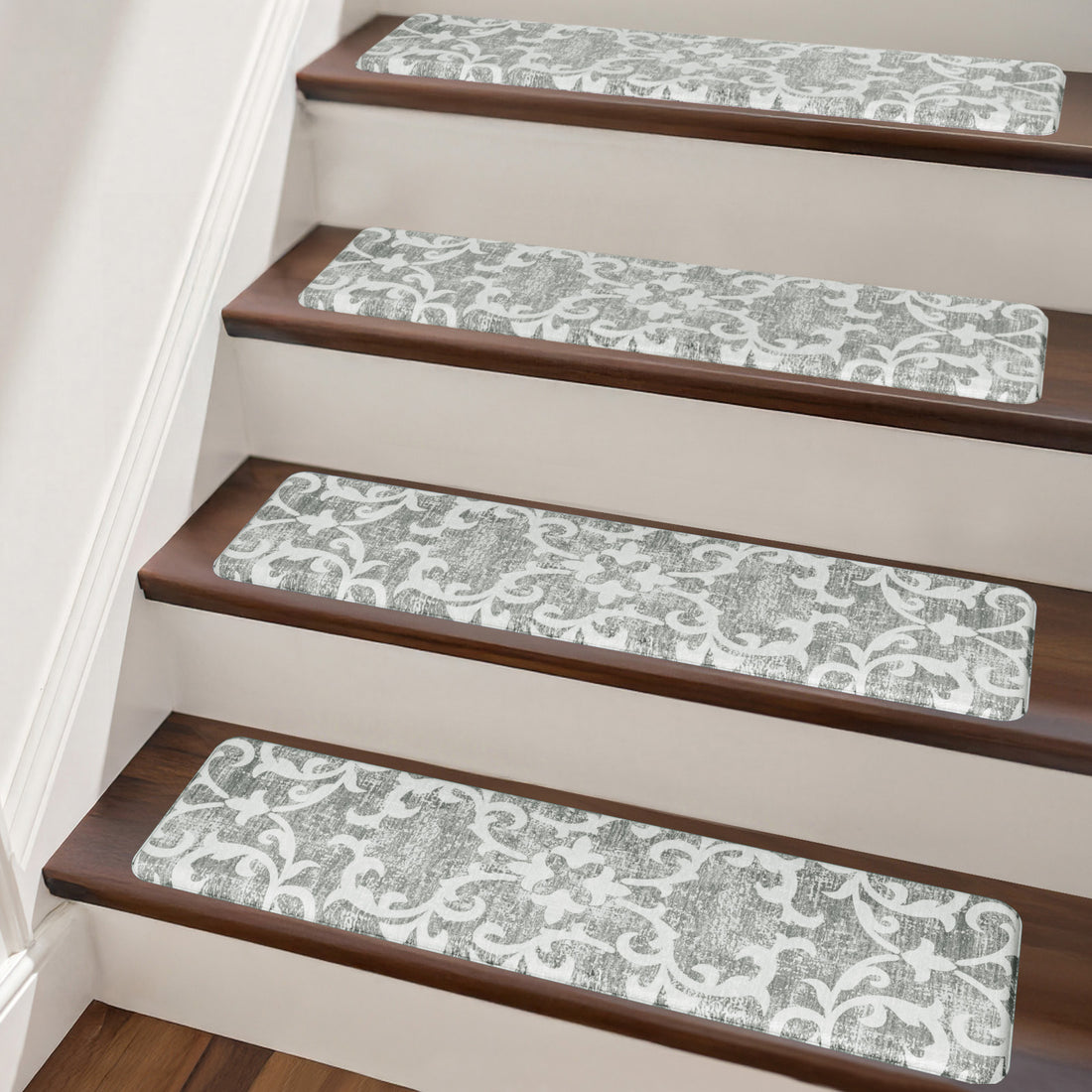 Staircase Step Treads Foam Stair Pads Cushioned  | 8" x 30" PVC Material(Set of 2,12)