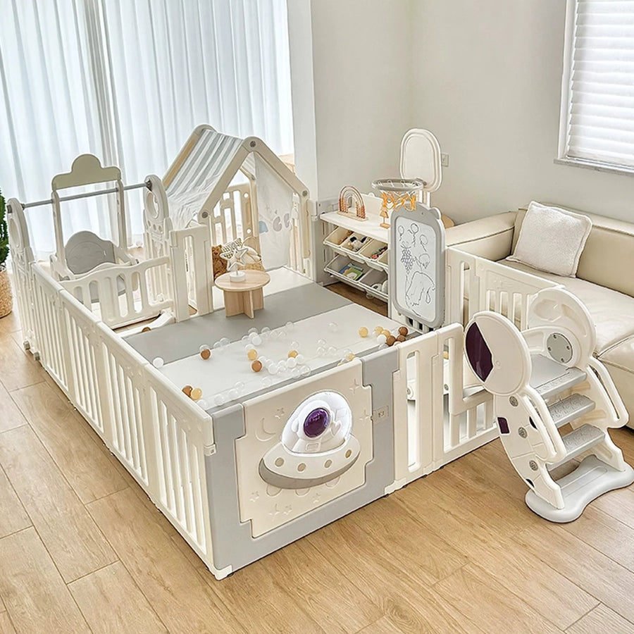 Indoor Home Play Yard Playpen Newborn Playpen |  Spaceship Space