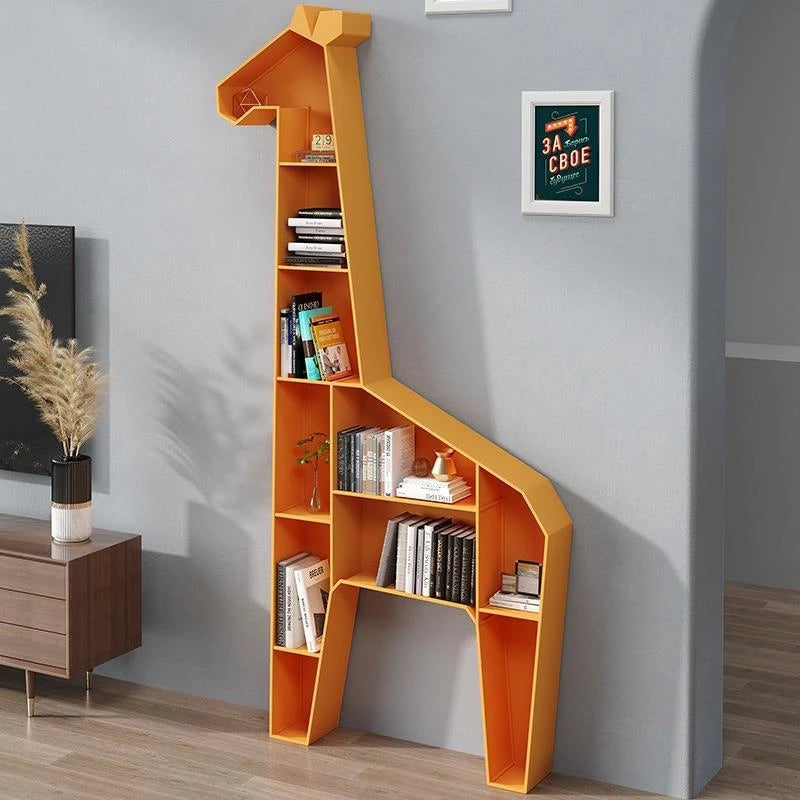 Modern Animal Bookshelf Metal Bookshelf Living Room Storage Shelf Childrens Bookshelves