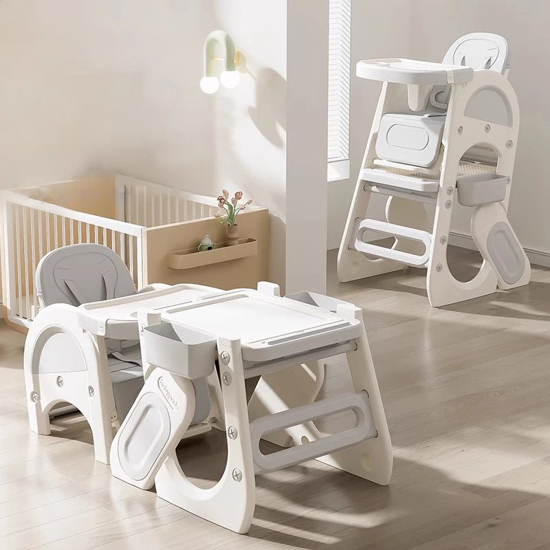 Convertible Highchair for Babies & Toddlers| Studying Table| Table and Chair Set | Building Block Table | Toddler Chair with Safety Harness