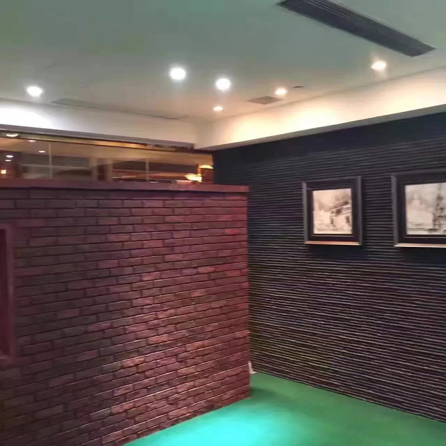 PU 3D Faux Brick Wall Panels Red Brick Wall Panel Imitation Stone Wall Panel
